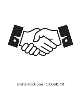 handshake and deal icon vector