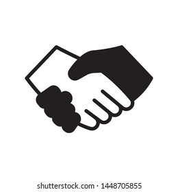 Handshake, deal, partnership icon in trendy flat style design. Vector graphic illustration. Suitable for website design, logo, app, and ui. EPS 10.