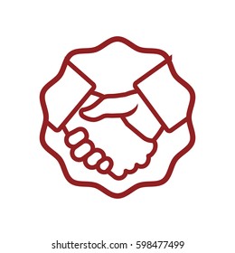 Handshake deal symbol icon vector illustration graphic design