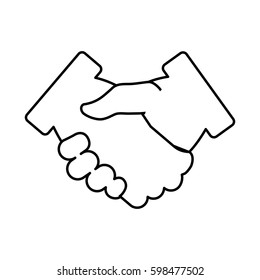 Handshake deal symbol icon vector illustration graphic design