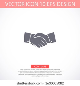 Handshake, deal,Vector Vector partnership icon in trendy flat style design. Vector Vector graphic illustration. Suitable for website design, logo, app, and ui. EPS