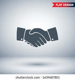 Handshake, deal,Vector Vector partnership icon in trendy flat style design. Vector Vector graphic illustration. Suitable for website design, logo, app, and ui. EPS