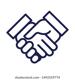 handshake done deal isolated icon