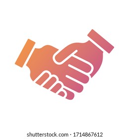 handshake done deal silhouette style icon vector illustration design