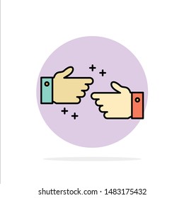 Handshake, Done, Ok, Business Abstract Circle Background Flat color Icon
