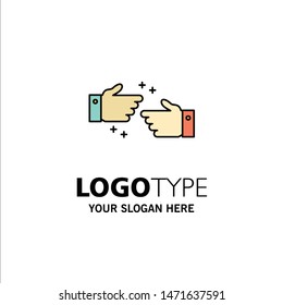 Handshake, Done, Ok, Business Business Logo Template. Flat Color