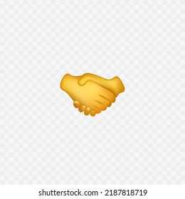 Handshake emoji. 2 hands partnership. Deal. Vector