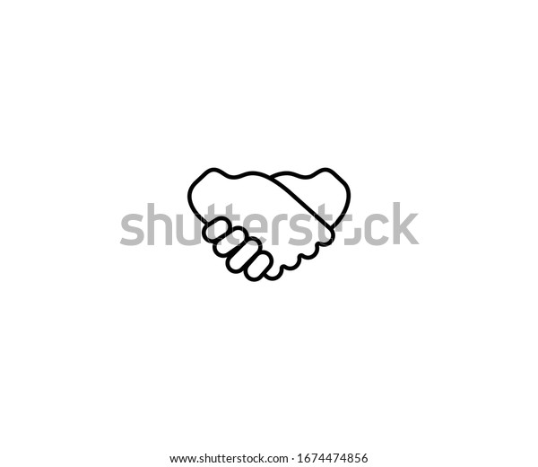 Handshake Emoji Vector Isolated Icon Illustration Stock Vector (Royalty