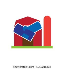 Handshake Farm Logo Icon Design