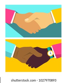 Handshake Flat Design Icon