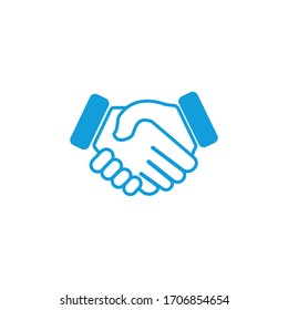  Handshake flat icon. Design template vector 