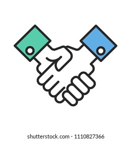 Handshake Flat Icon Object Deal Business Friendship Agreement