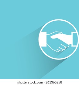 handshake, flat and shadow theme