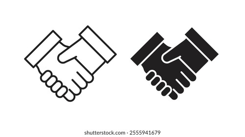 Handshake flat simple vector symbols illustration.