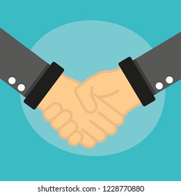 Handshake in flat style