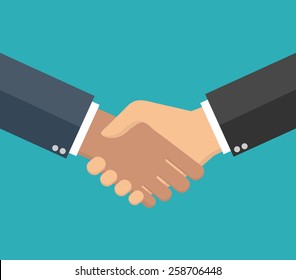 Handshake in flat style