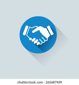Handshake flat style icon