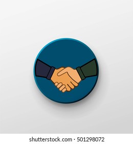 handshake flat style icon