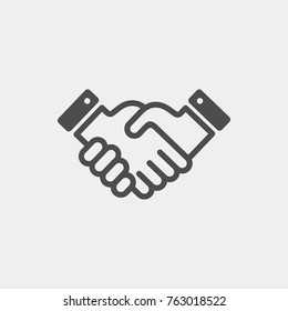 Handshake flat vector icon