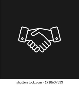 Handshake flat vector icon. Partner flat vector icon