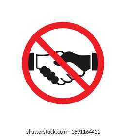 No Handshake Icon No Shake Hand Stock Vector (Royalty Free) 2103426974