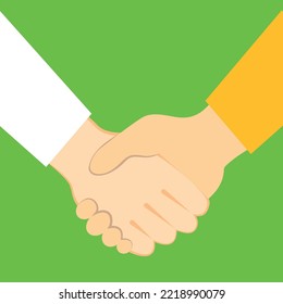 Handshake, friendship, hold hands together
