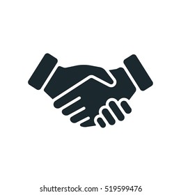 Handshake Friendship Partnership Minimalistic Flat Line Outline Stroke Icon Pictogram Symbol 