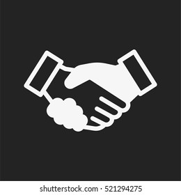 Handshake Friendship Partnership Minimalistic Flat Line Outline Stroke Icon Pictogram Symbol