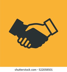 Handshake Friendship Partnership Minimalistic Flat Line Outline Stroke Icon Pictogram Symbol