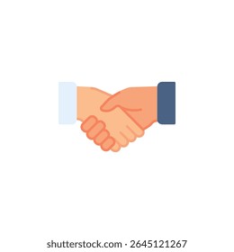 Handshake gesture vector icon. Hand gesture icon flat style. perfect use for logo, presentation, website, and more. modern icon design color style