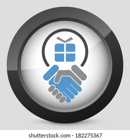 Handshake for gift icon