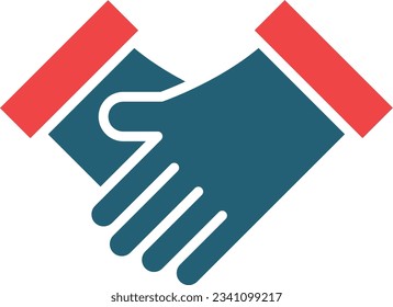 Handshake Glyph Two Color Icon For Personal And Commercial Use.
