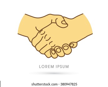 Handshake graphic vector.