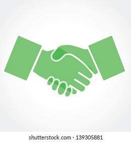 Handshake green (shaking hands)
