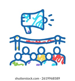 handshake greeting doodle icon sketch vector. handshake greeting sign. isolated symbol illustration