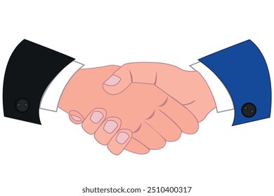 Handschlag oder Gruß für zwei Personen, Vektorgrafik