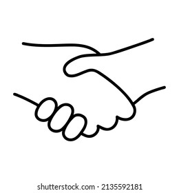 Handshake. Hand Drawn Doodle Icon.