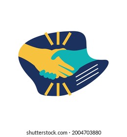 handshake hands friendship isolated image