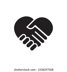 Handshake Heart Icon, Contract Icon