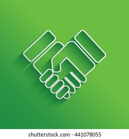 Handshake icon.