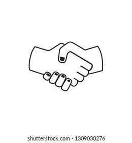 handshake icon agreement symbol logo template