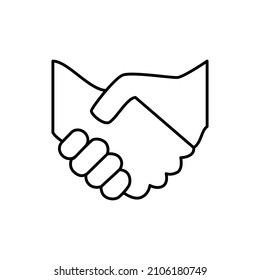 Handshake Icon - Download in Line Style