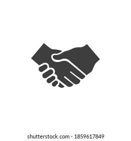 Handshake Icon Black and White Vector Graphic