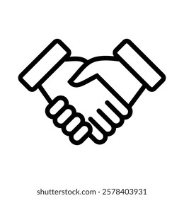 Handshake icon. Business agreement handshake.