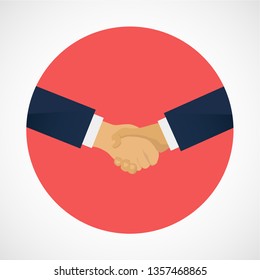 Handshake icon of business partners, vector, illustration, eps file