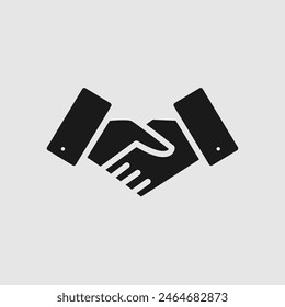 handshake icon for businness design vector graphic of template, illustration sign and symbol
