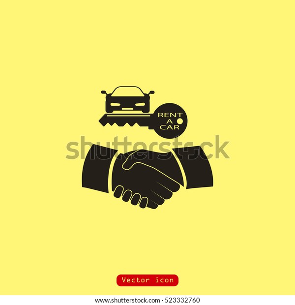 Handshake icon. Car rent\
icon