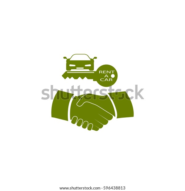 Handshake icon. Car rent\
icon