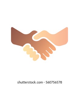 Handshake Icon in Color Gradient Vector