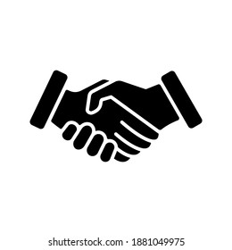 handshake icon of color style vector illustration design